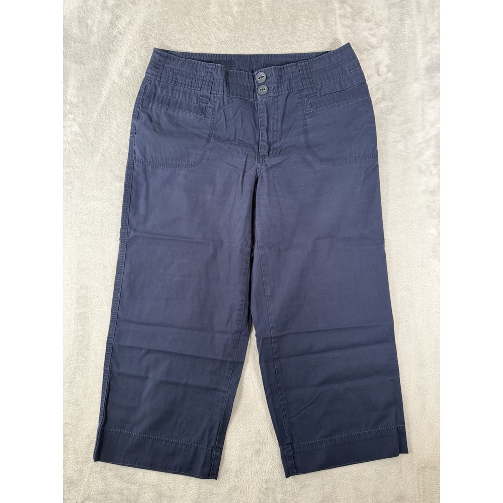 Bill Blass‎ Pants Women's 8 Blue Chino Dress Capri 21" L